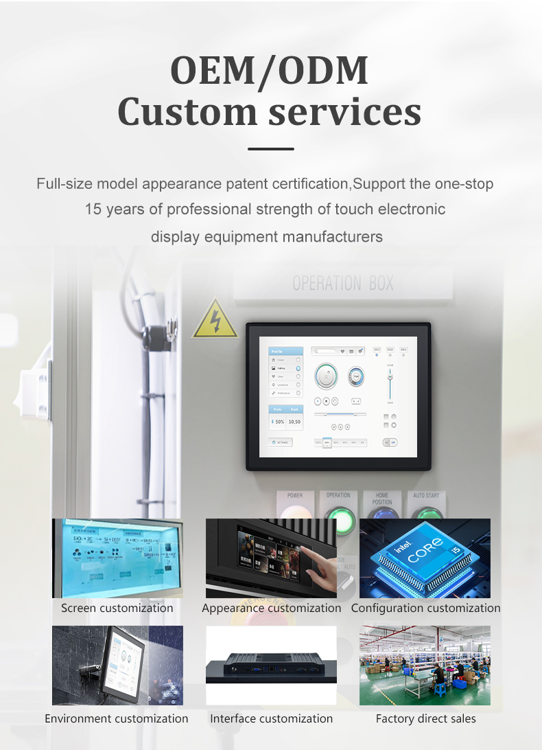 monitor industrial ips vesa wall mount industrial